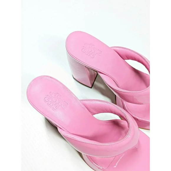 Gia Borghini Women's Gia 17 Pink Patent Platform Sandals Size 39 IT (MSRP $475) - Picture 8 of 11